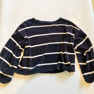 Balloon Sleeved Chenille Sweater